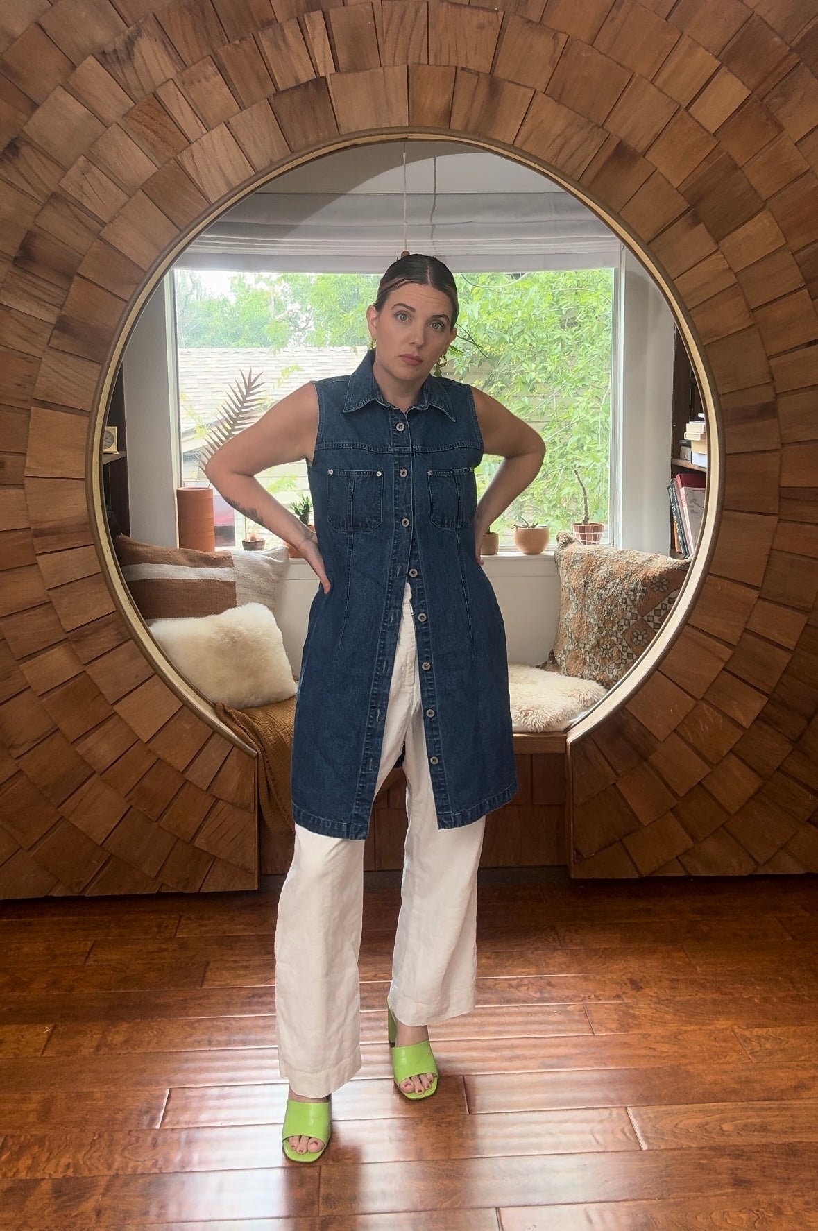 Denim Button Up Dress
