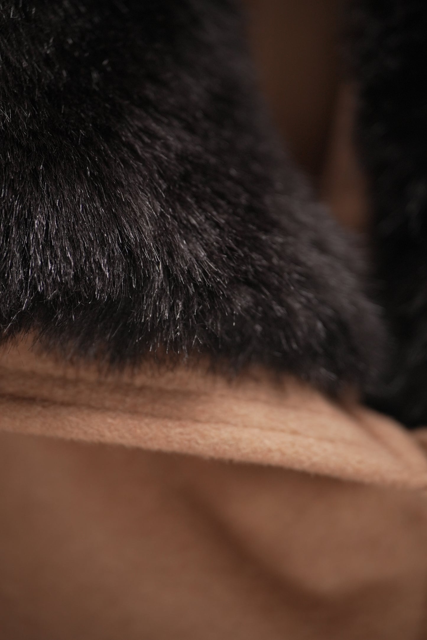 Wool Coat with Faux Fur Collar