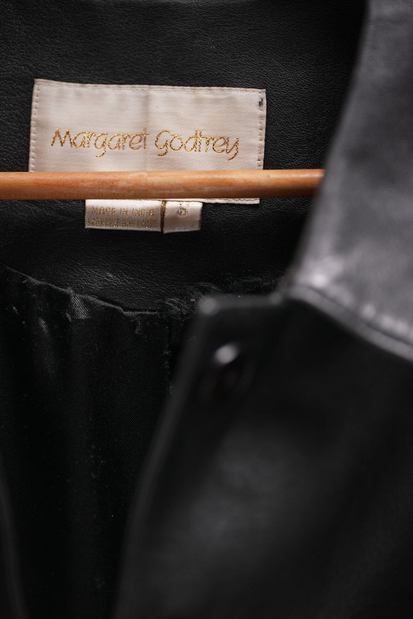 Vintage Black Leather Trench