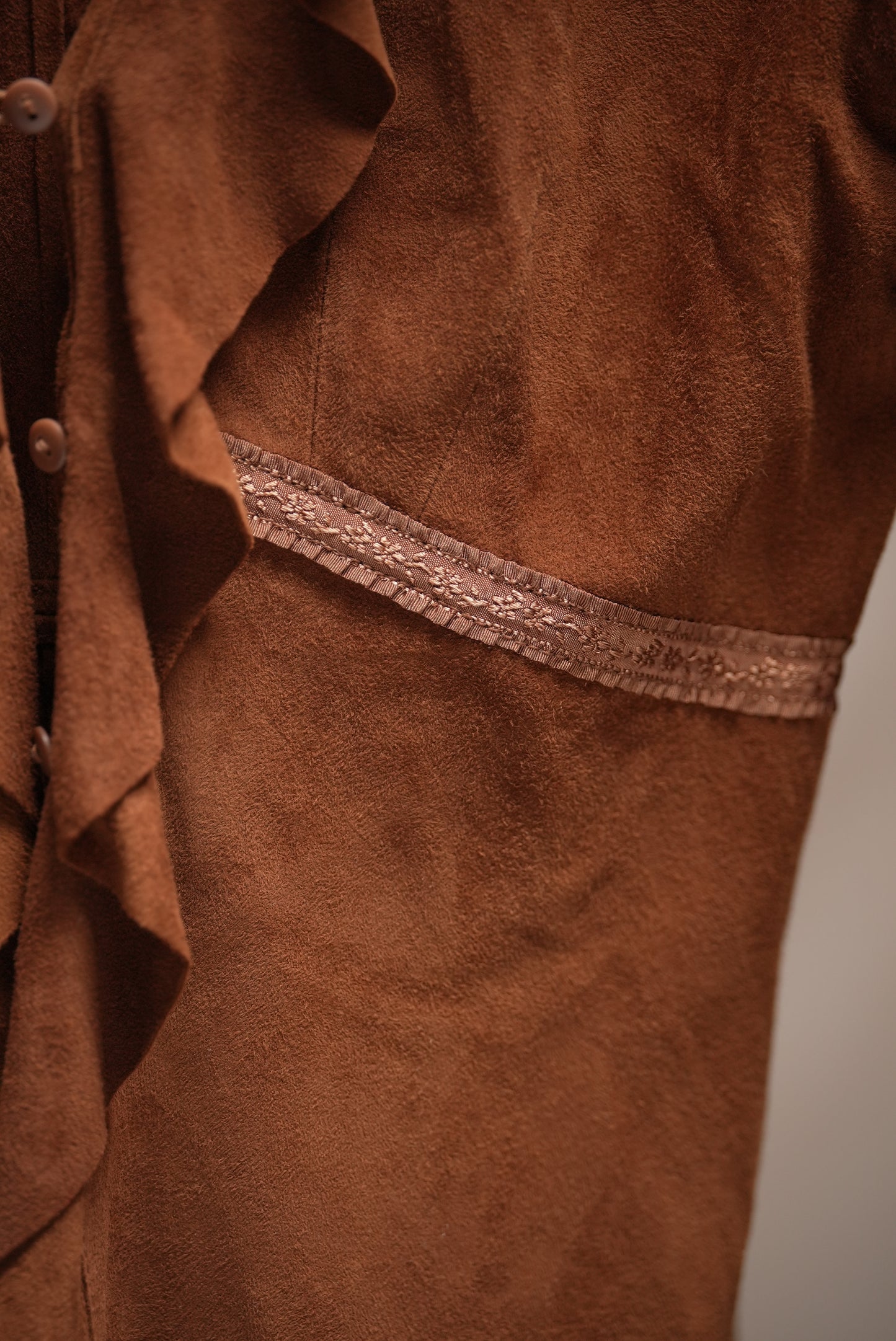 Leather Long Sleeve Blouse
