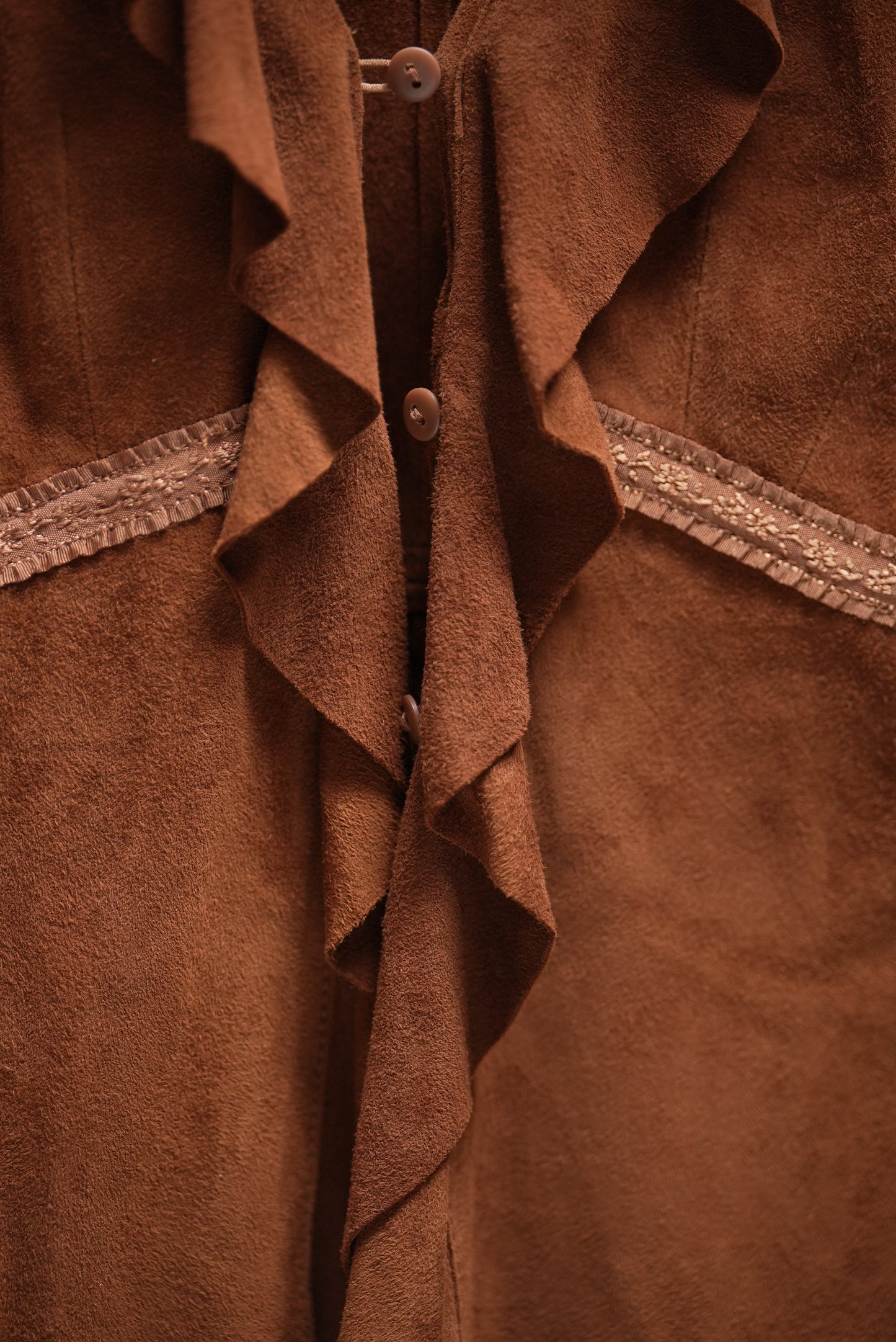 Leather Long Sleeve Blouse