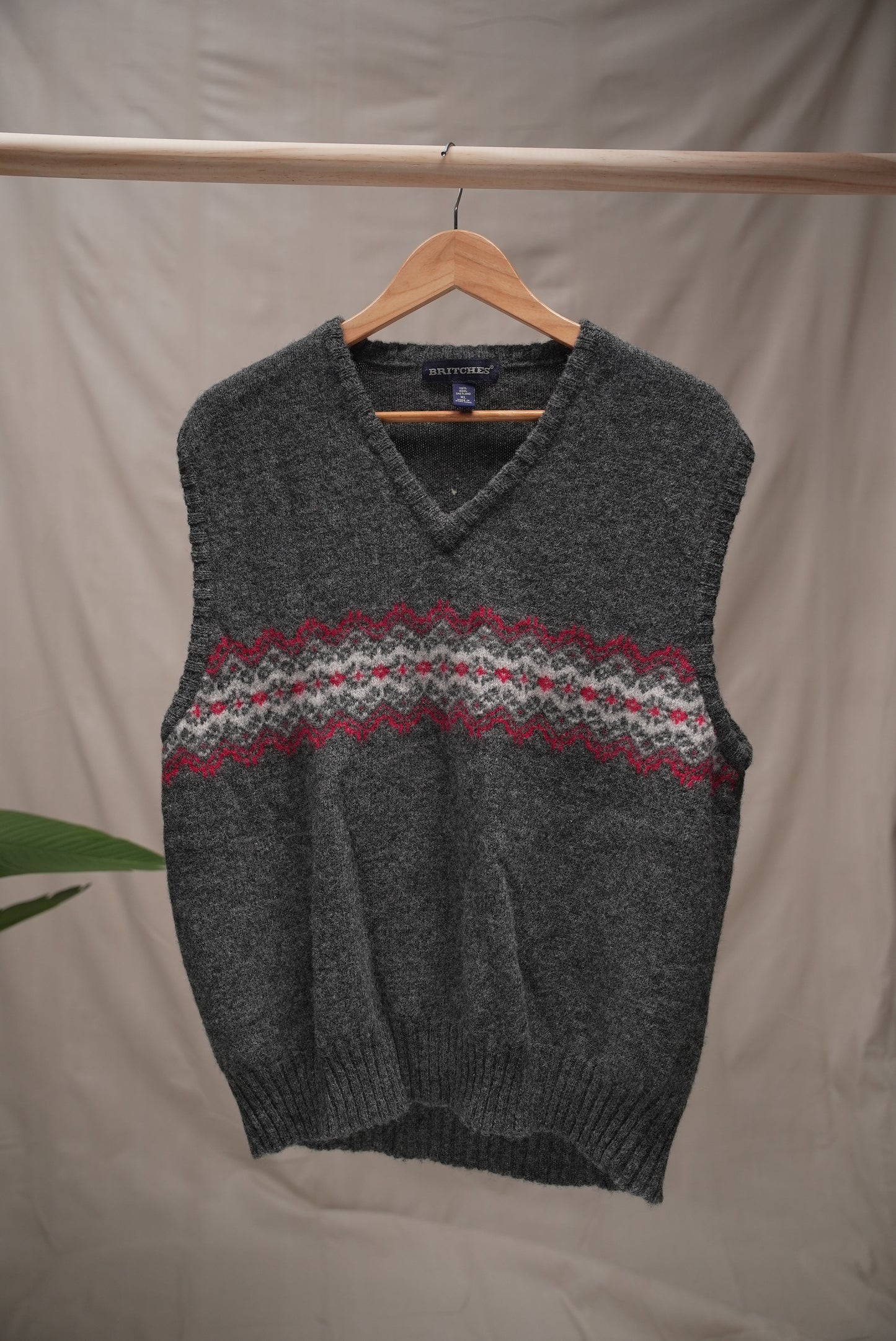 Patterned Wool Vest