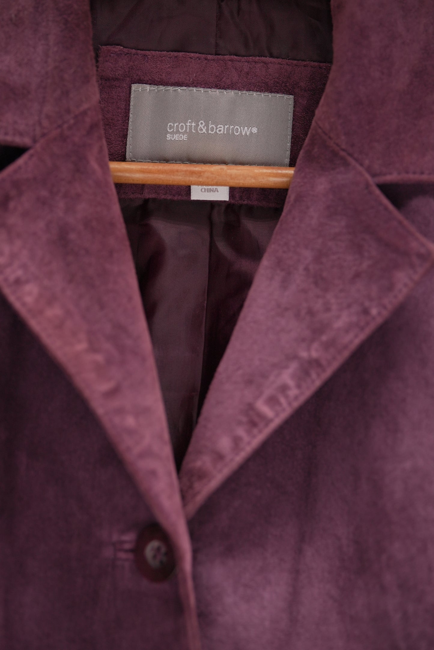 Y2K Purple Oversized Suede Jacket