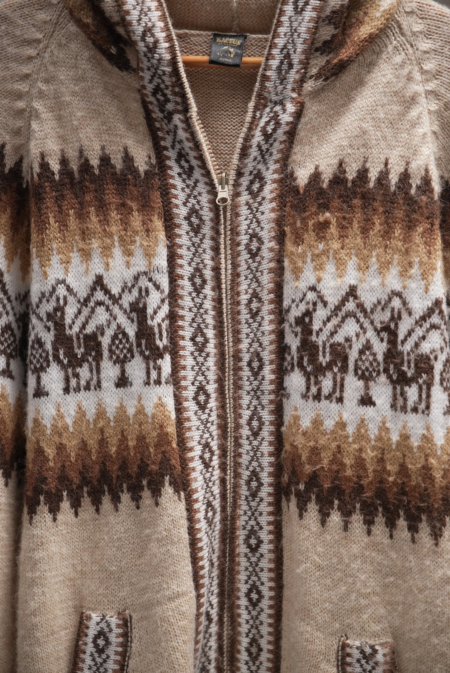 Alpaca Wool Zip Up Hoodie