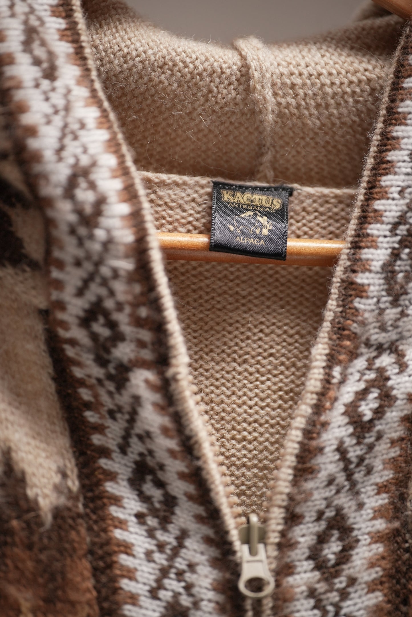 Alpaca Wool Zip Up Hoodie