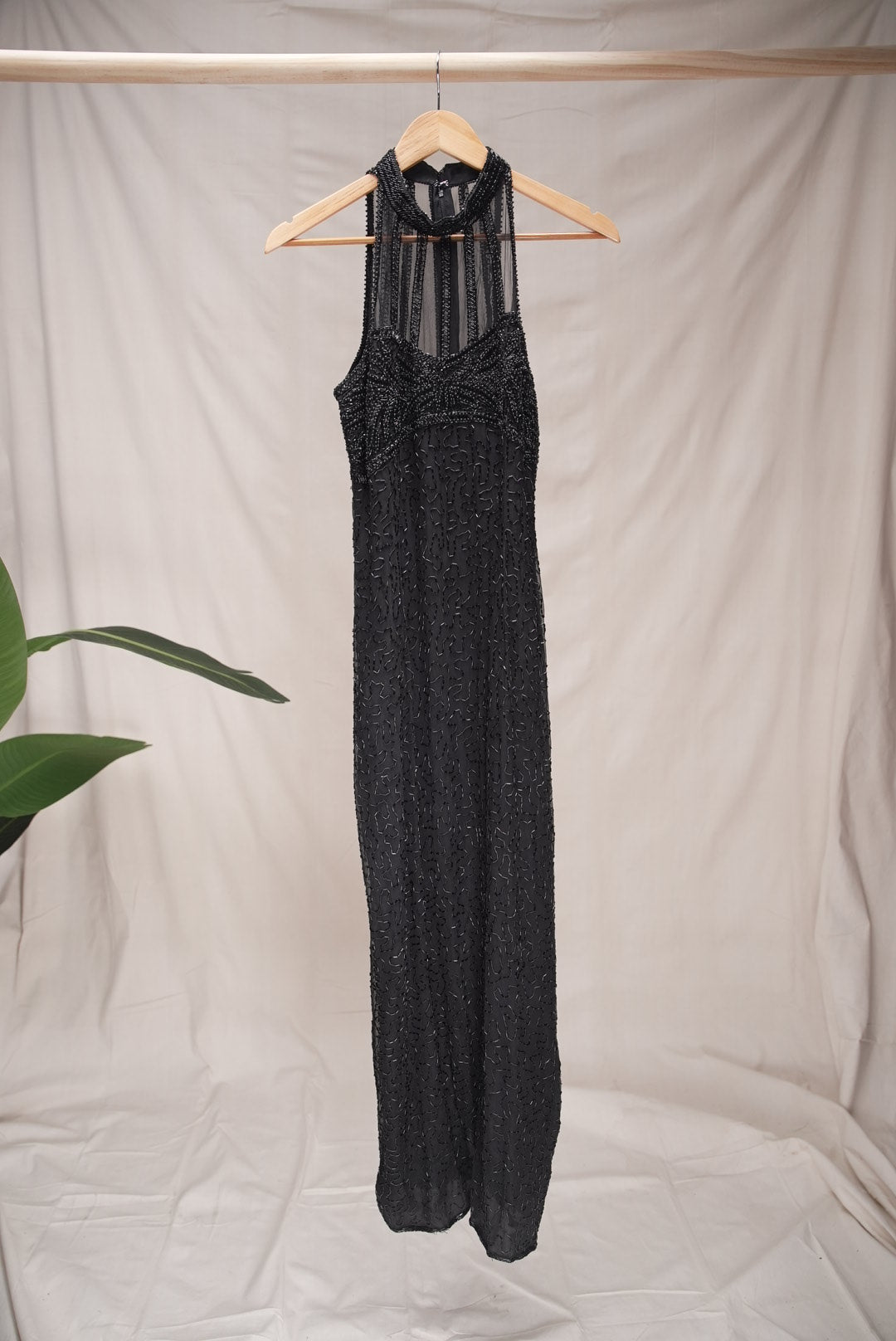 Vintage Silk Embellished Gown