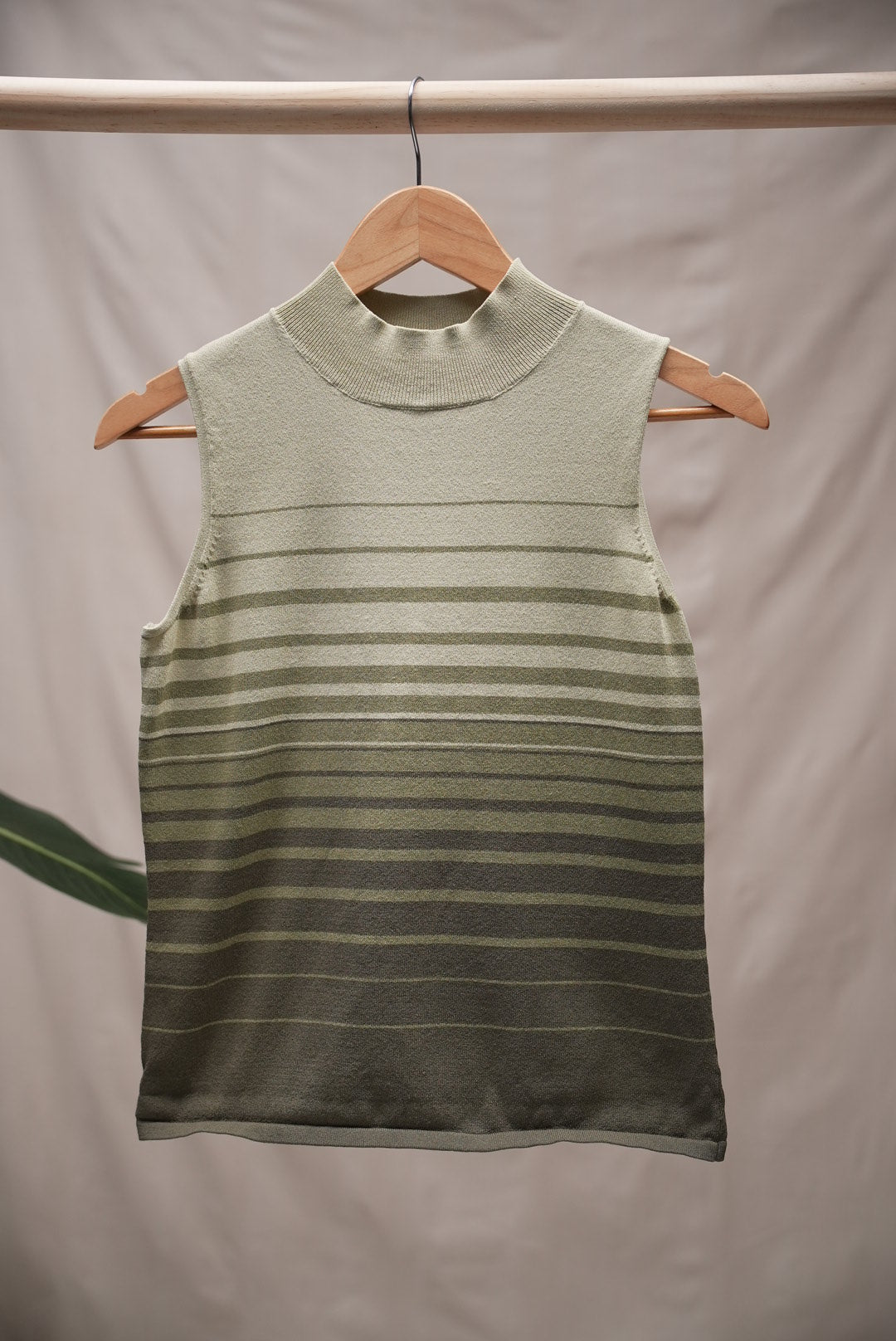 Green Turtleneck Top