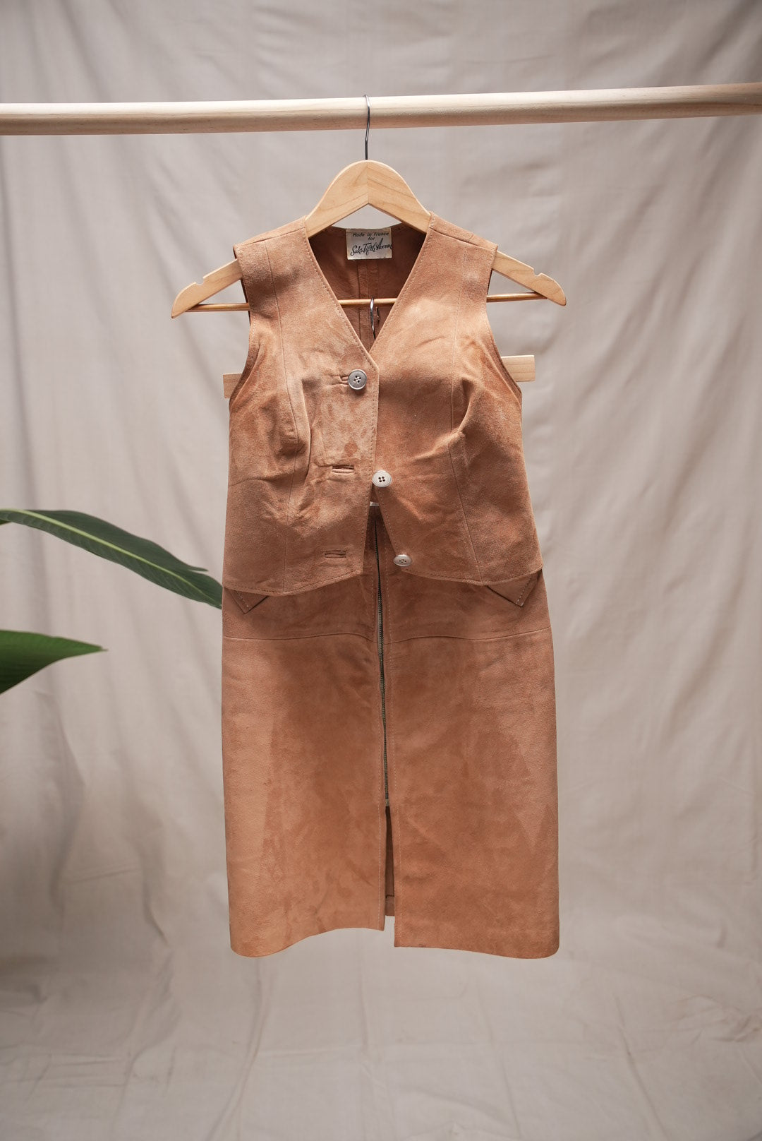 Saks Fifth Ave Suede Skirt Set