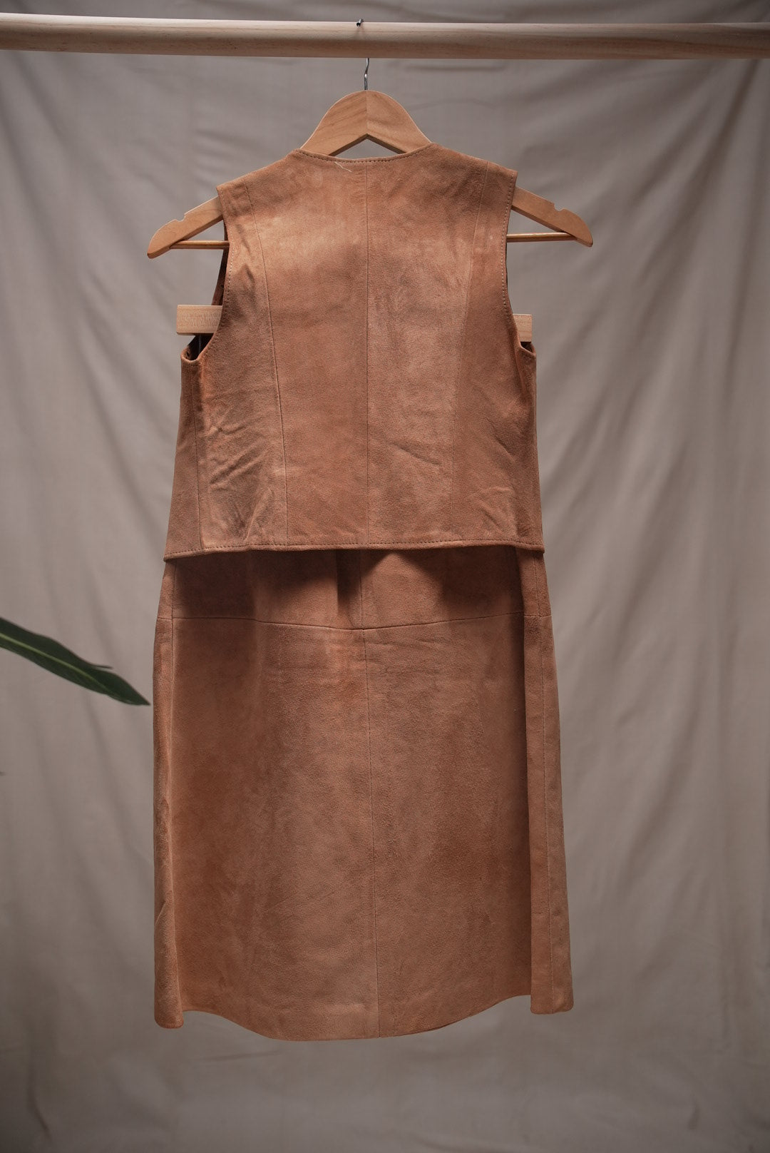 Saks Fifth Ave Suede Skirt Set