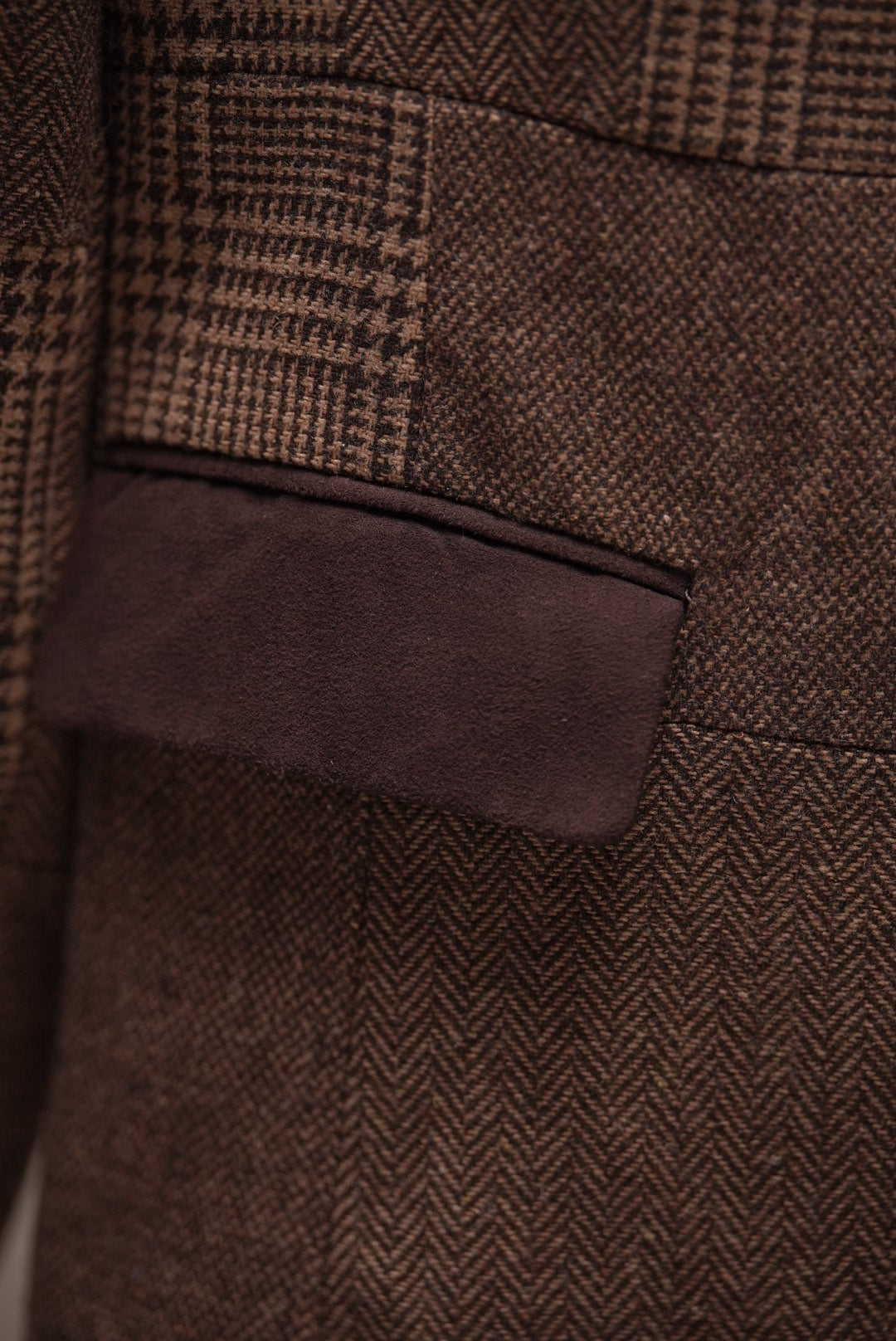 Wool & Suede Collar Blazer