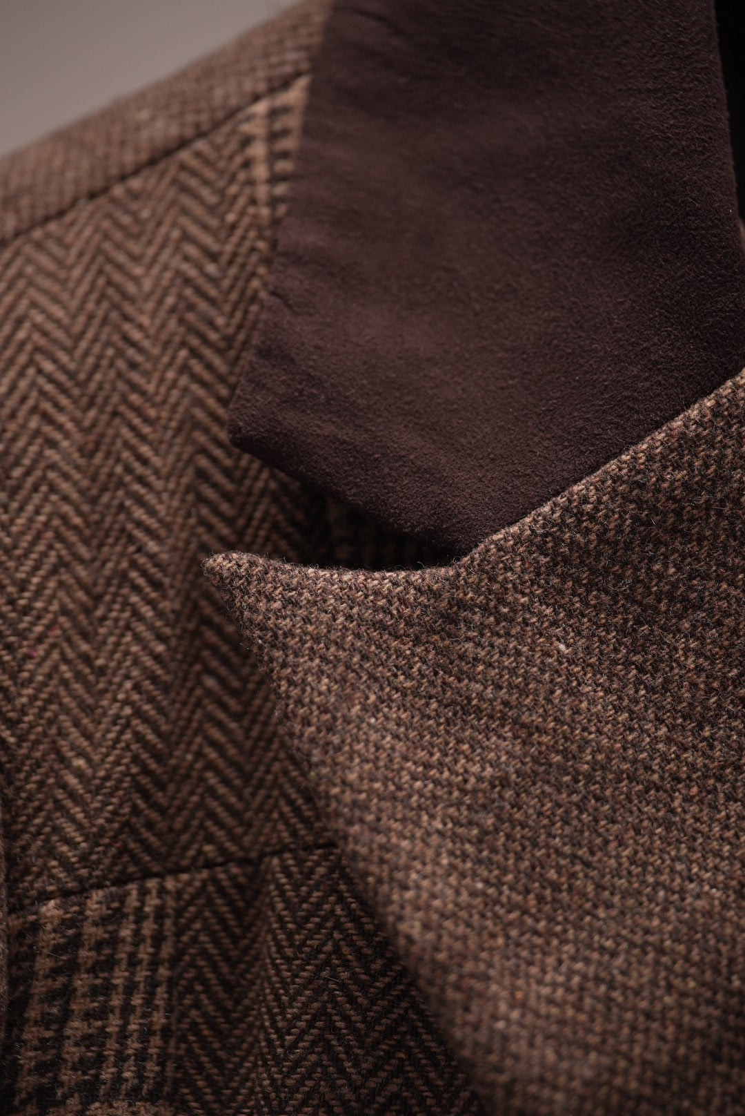 Wool & Suede Collar Blazer