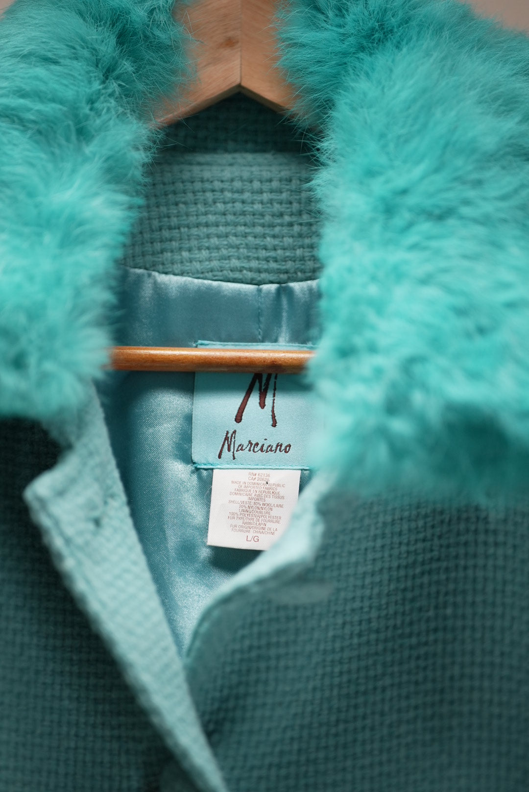 Blue Rabbit Fur Coat