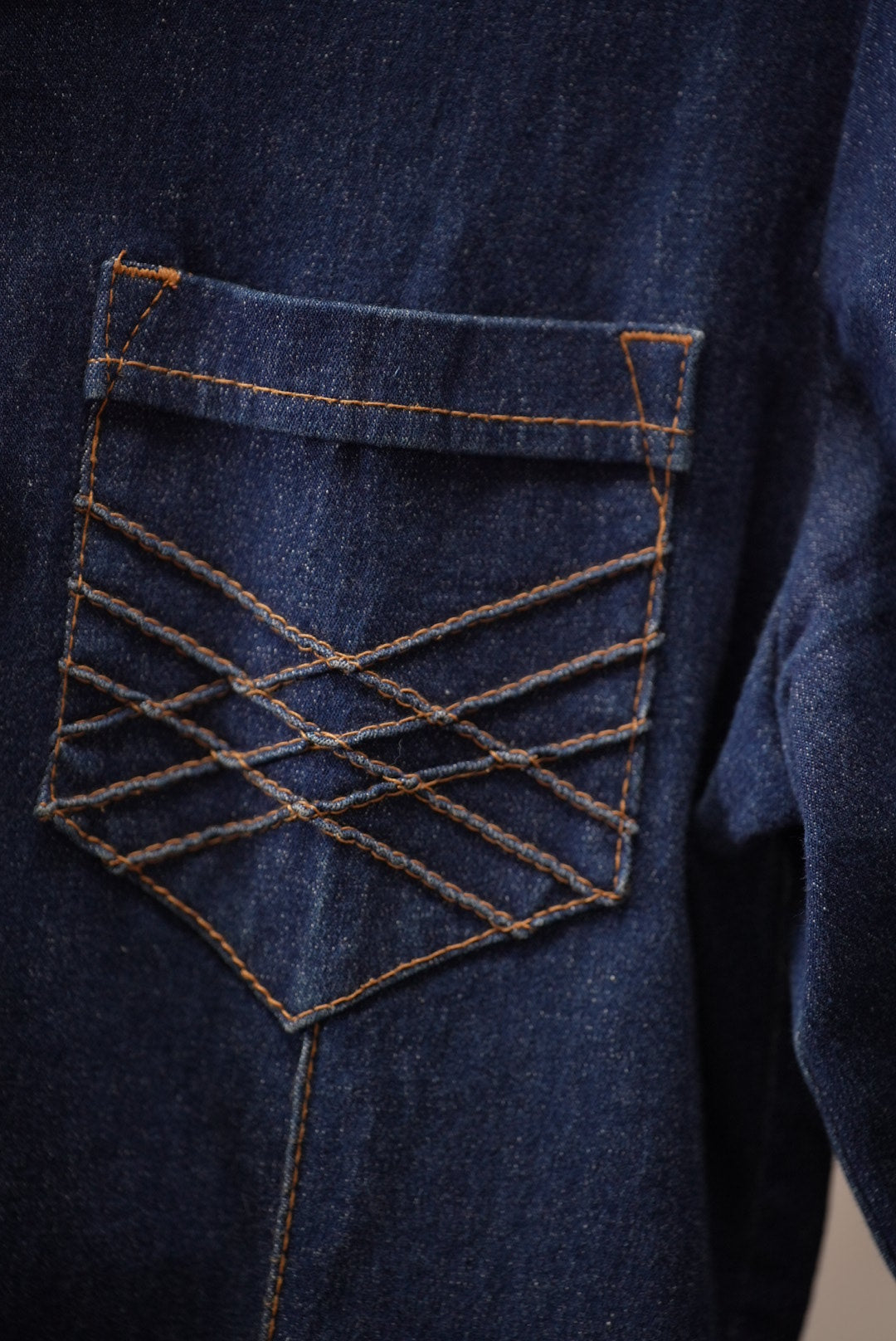 Denim Shirt with Flare Sleeves