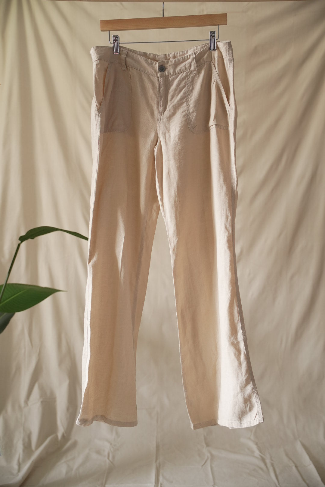 Linen Low Rise Pants