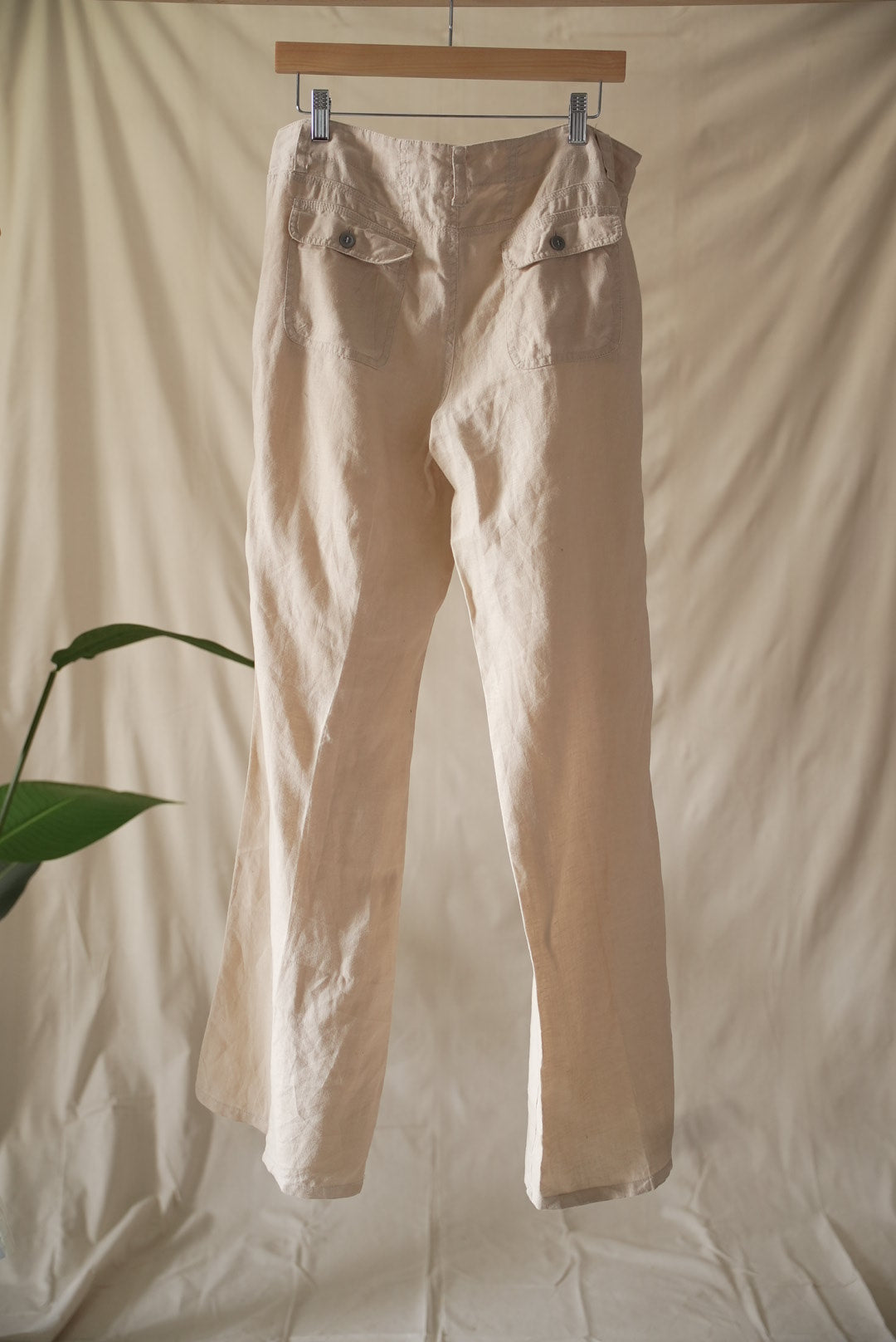 Linen Low Rise Pants