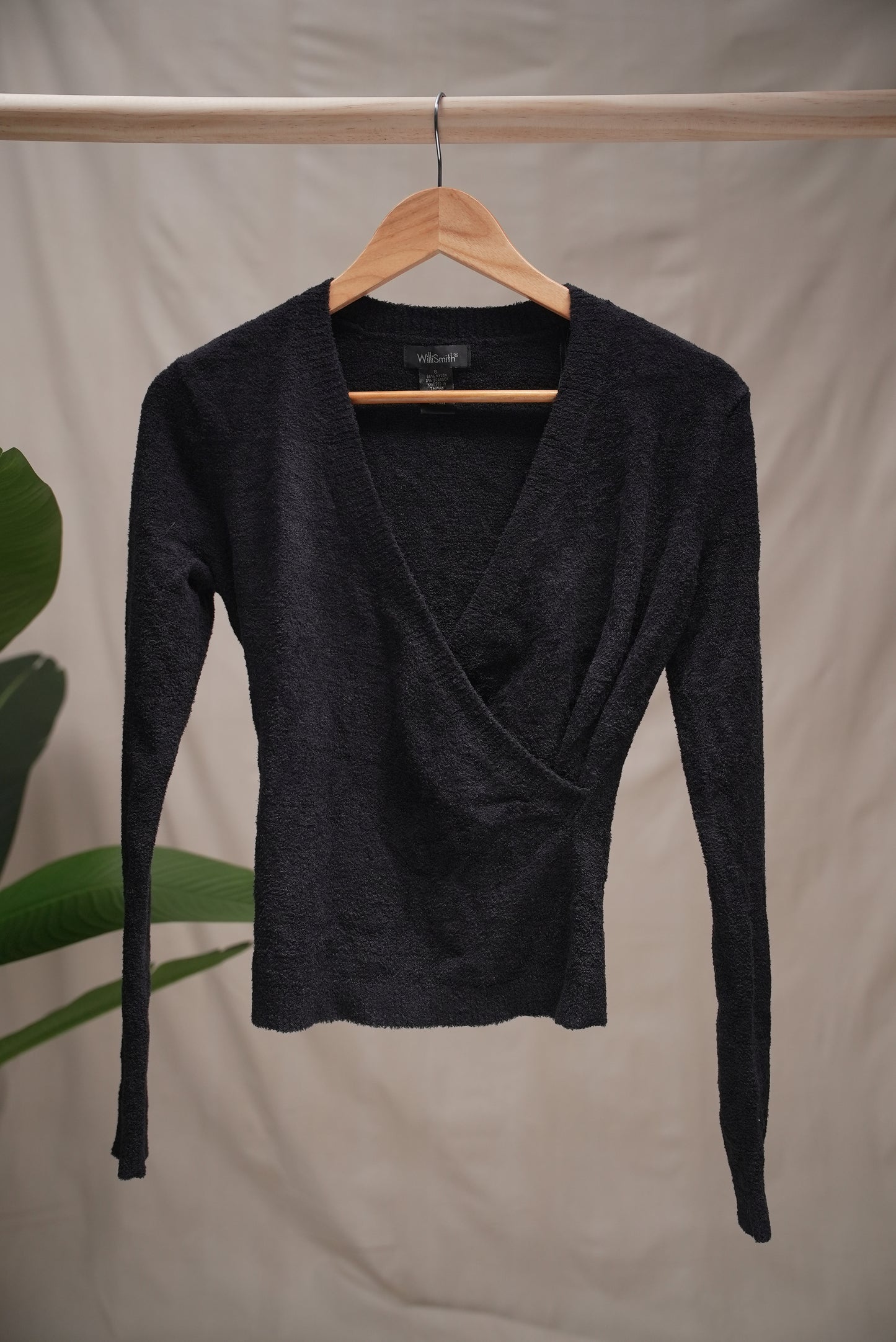 Black Wrap Sweater