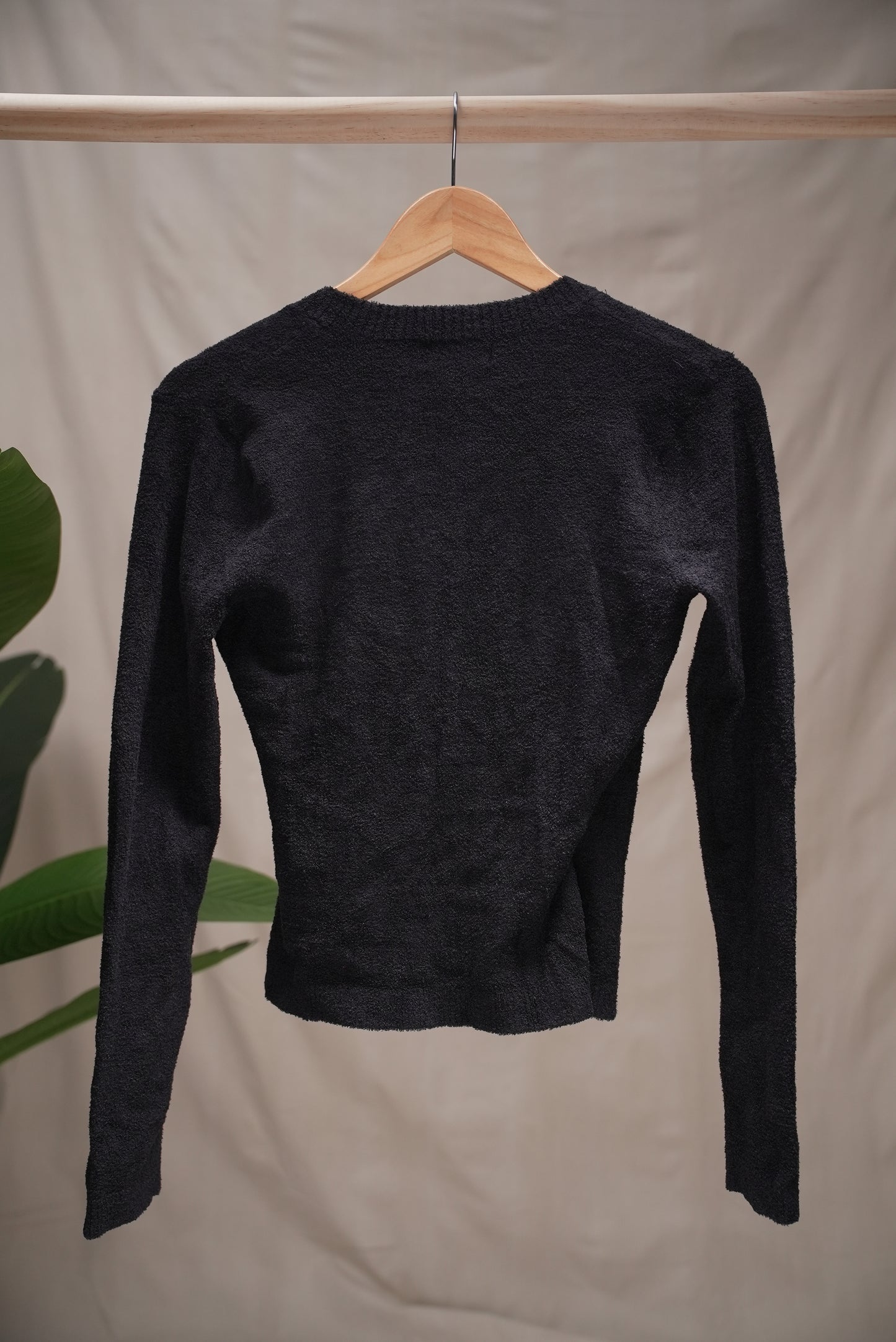 Black Wrap Sweater