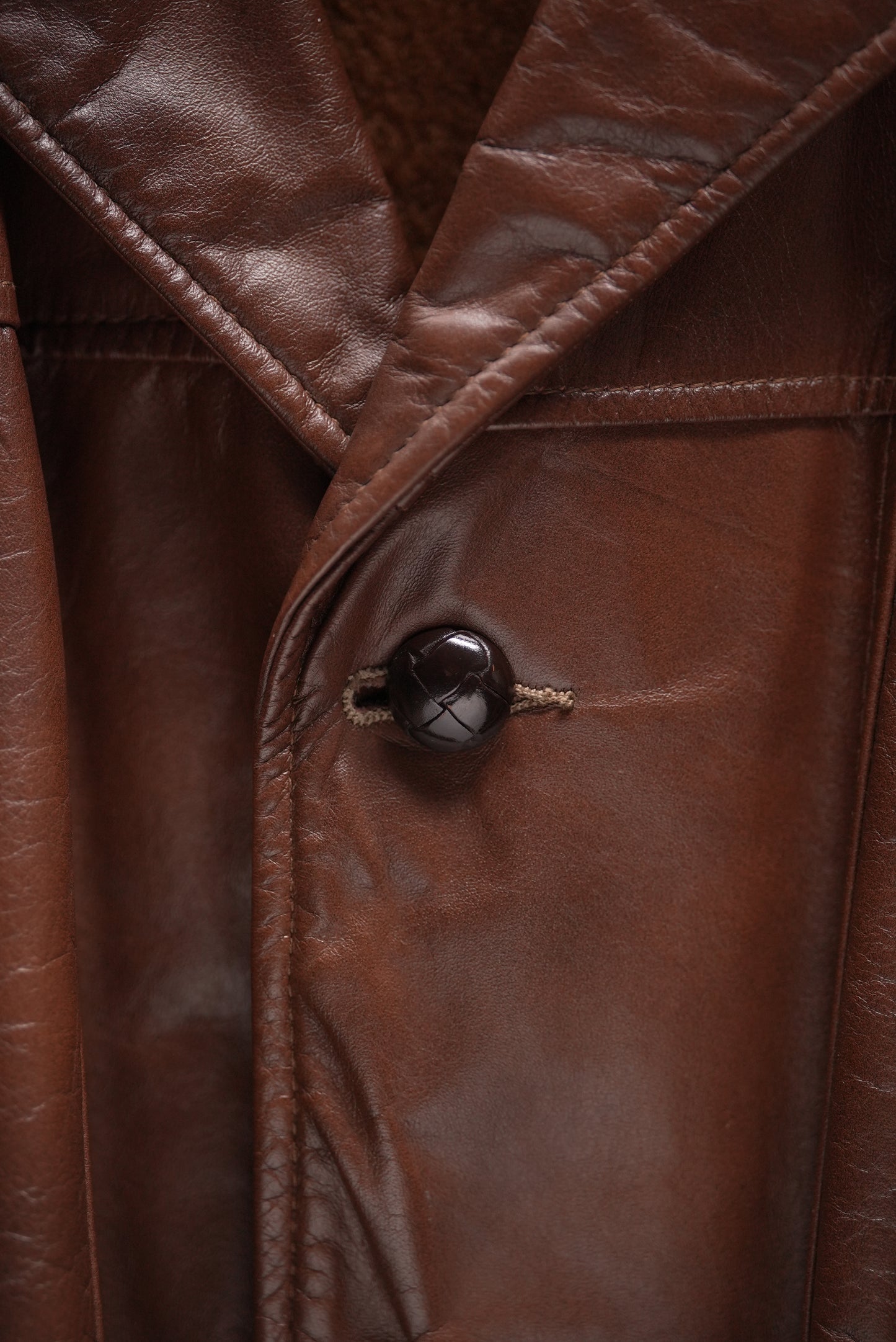 Vintage Two Tone Brown Leather Jacket