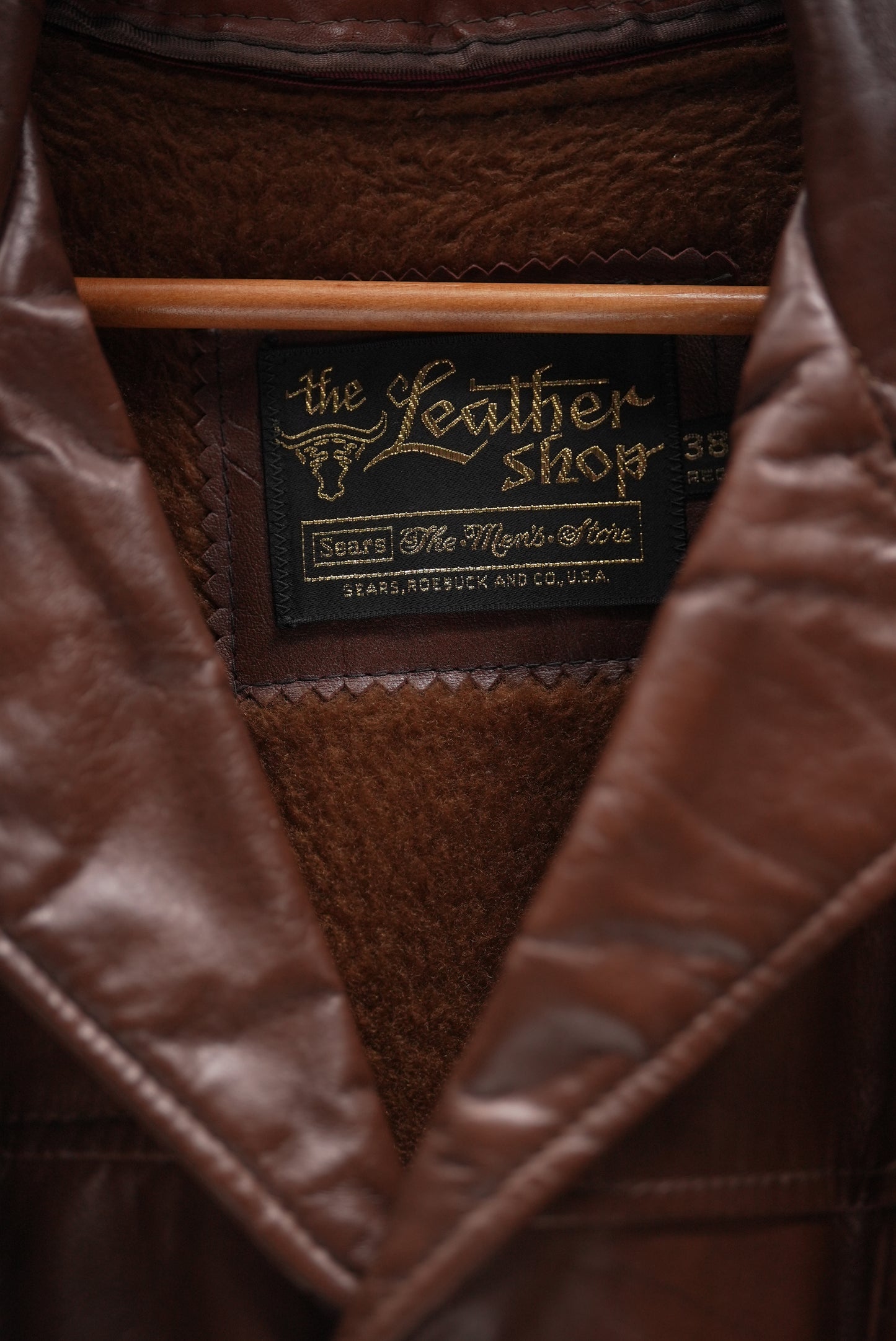 Vintage Two Tone Brown Leather Jacket