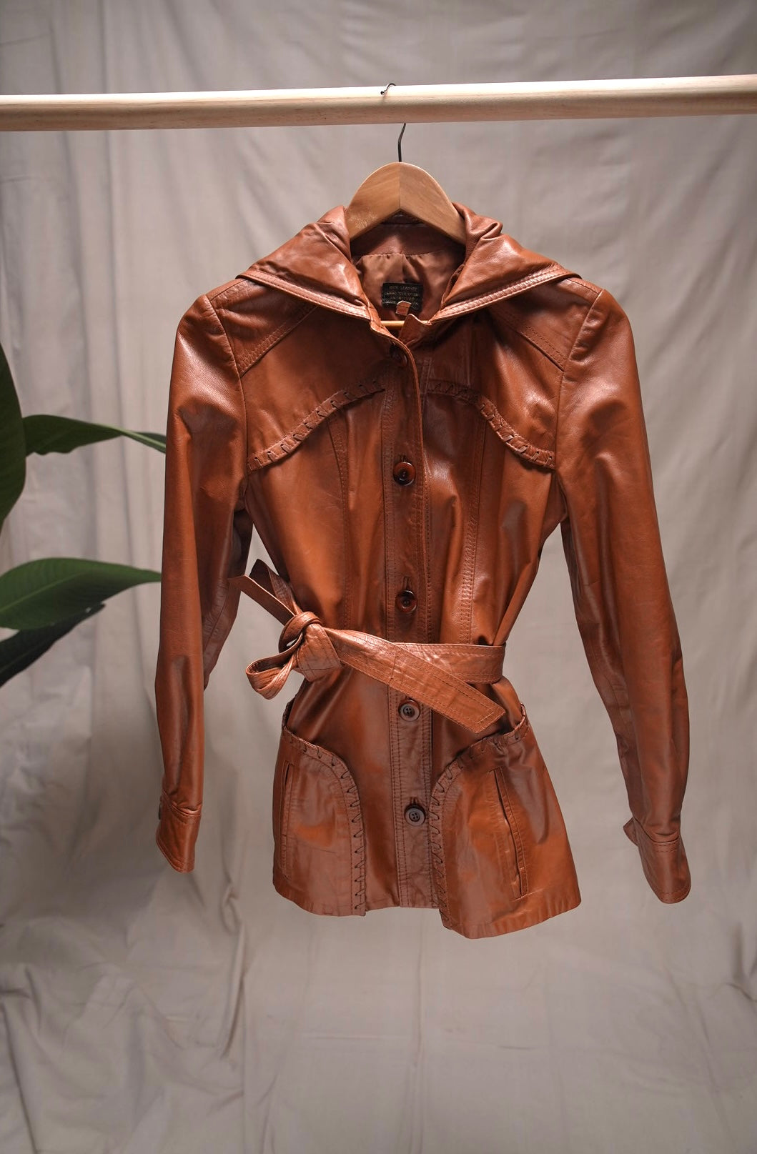 Hooded Leather Jacket