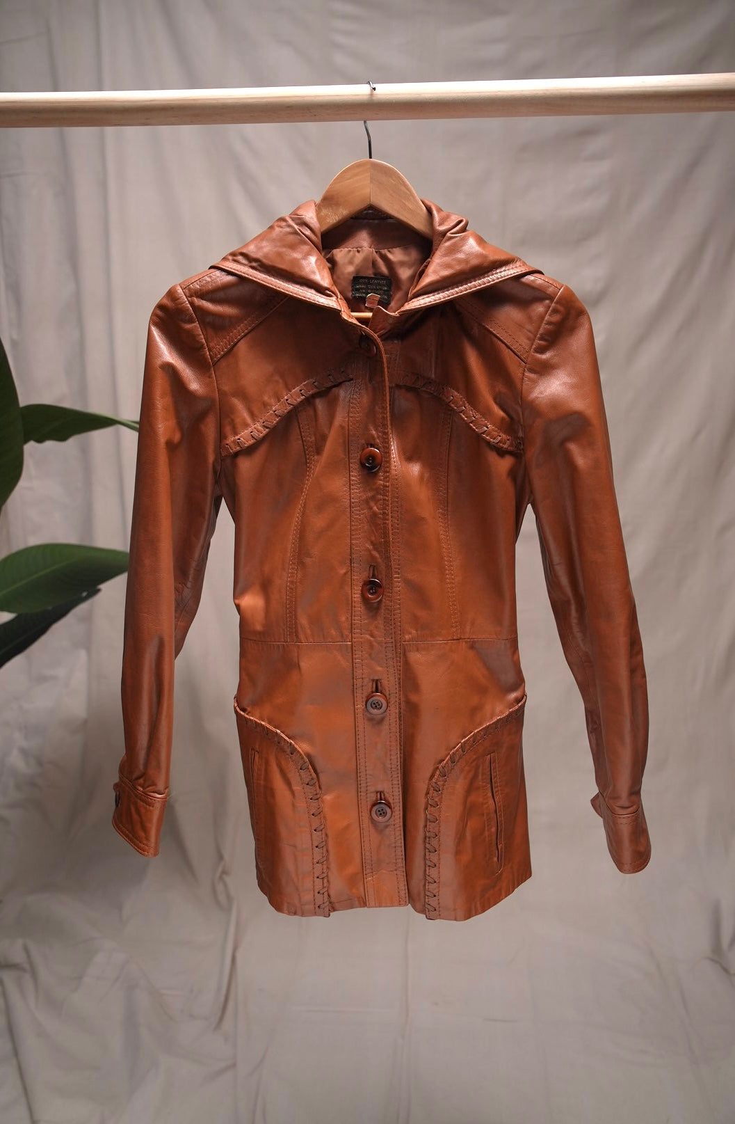 Hooded Leather Jacket