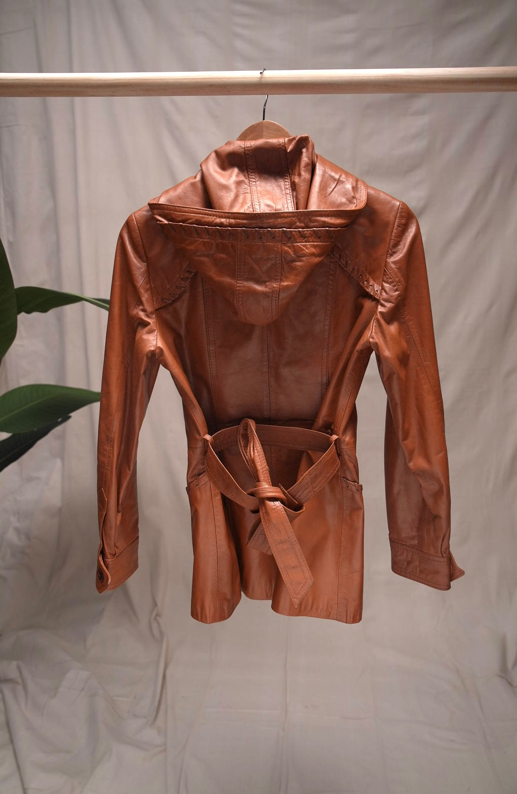 Hooded Leather Jacket